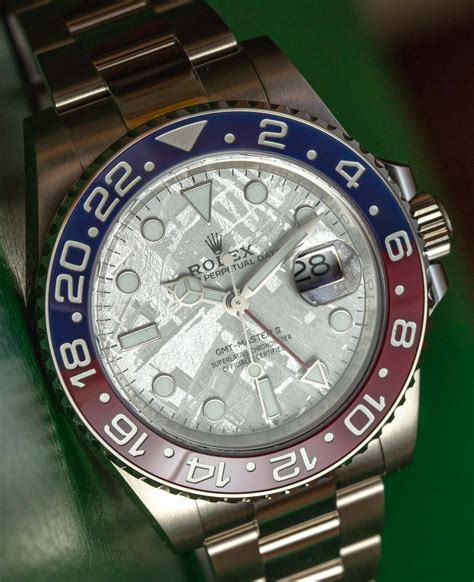 rolex 26mm meteorite dial|Rolex gmt 2 pepsi meteorite.